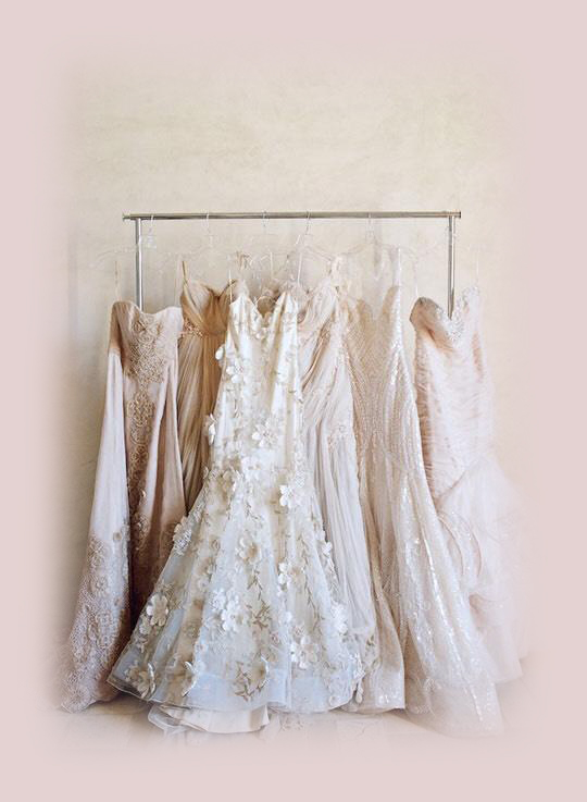 Azarue's Bridal Elegant dresses hanging